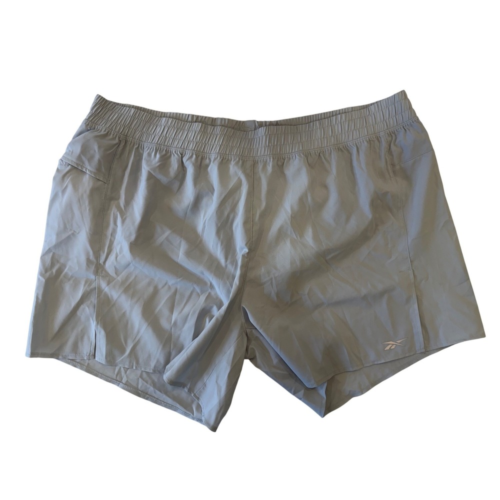 Reebok Running Shorts Pure Grey Womens XL 5 Inch Inseam NWT‎